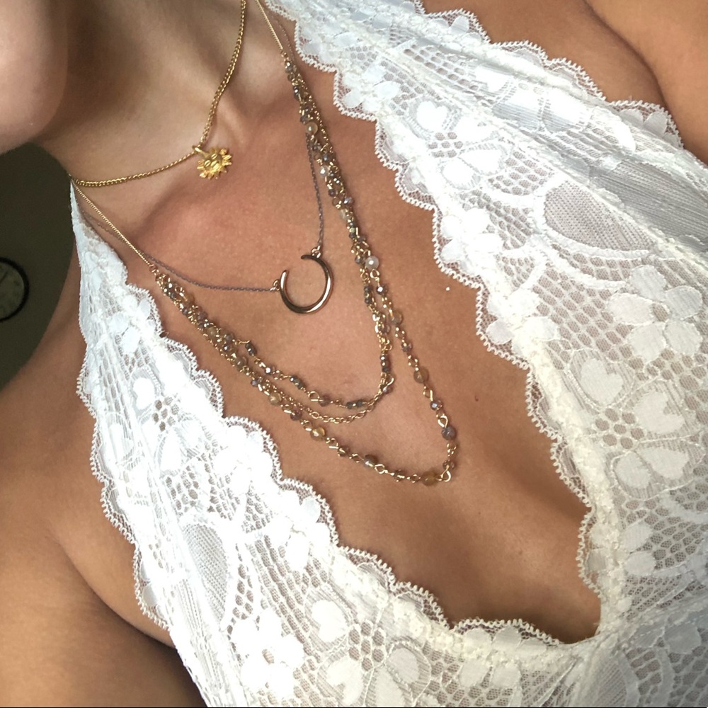 Beaded layering necklace
